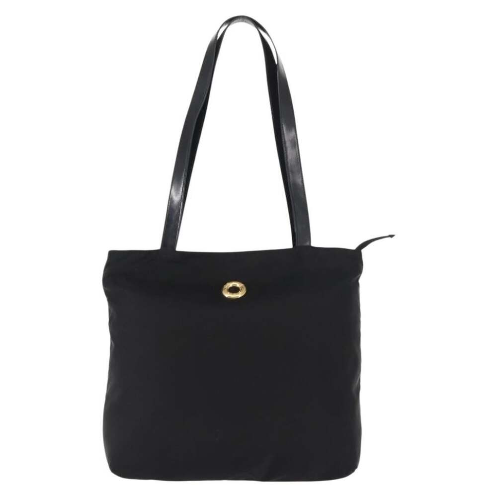 Celine Nylon Enamel Tote Bag Black
